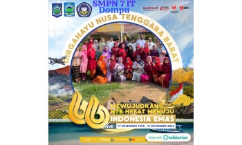 KELUARGA BESAR SMPN 7 IT DOMPU MENGUCAPKAN SELAMAT HARI JADI NTB KE-66