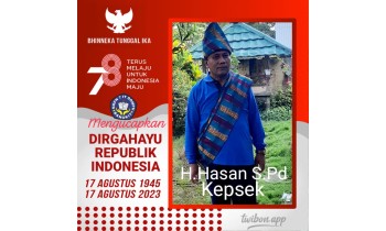 SMPN 7 IT DOMPU MENGUCAPKAN DIRGAHAYU KE-78 REPUBLIK INDONESIA