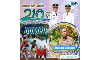 KEPALA SMPN 7 IT DOMPU MENGUCAPKAN SELAMAT HARI JADI KE-210 KABUPATEN DOMPU